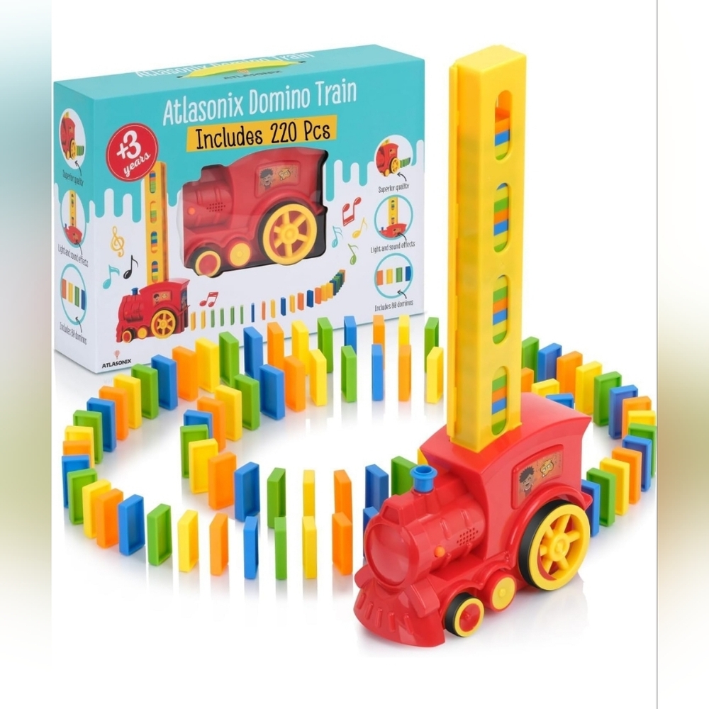 Toy train domino set
